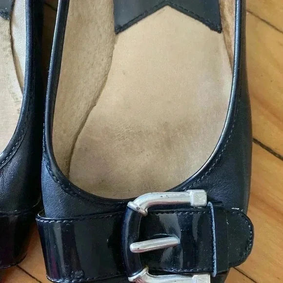 Michael Kors buckle peep  toe flats - Picture 3 of 6